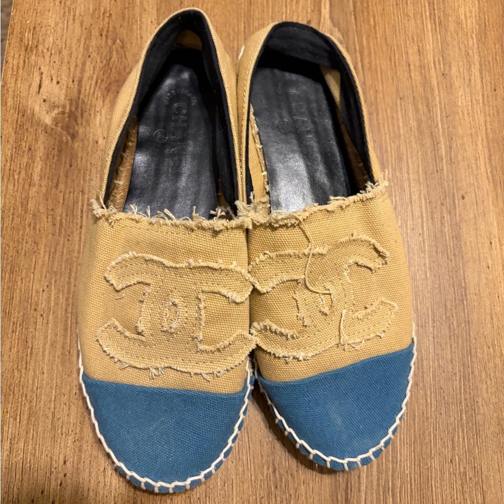 CC Two-Tone Canvas Espadrilles